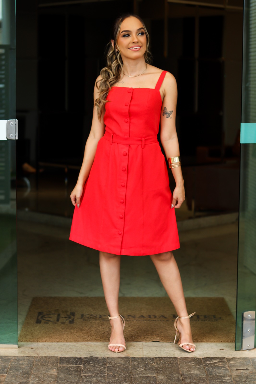 Vestido Linho 226 Vermelho